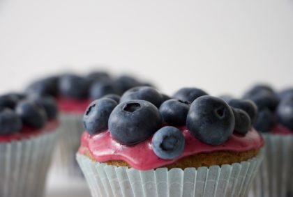 Blåbærcupcakes