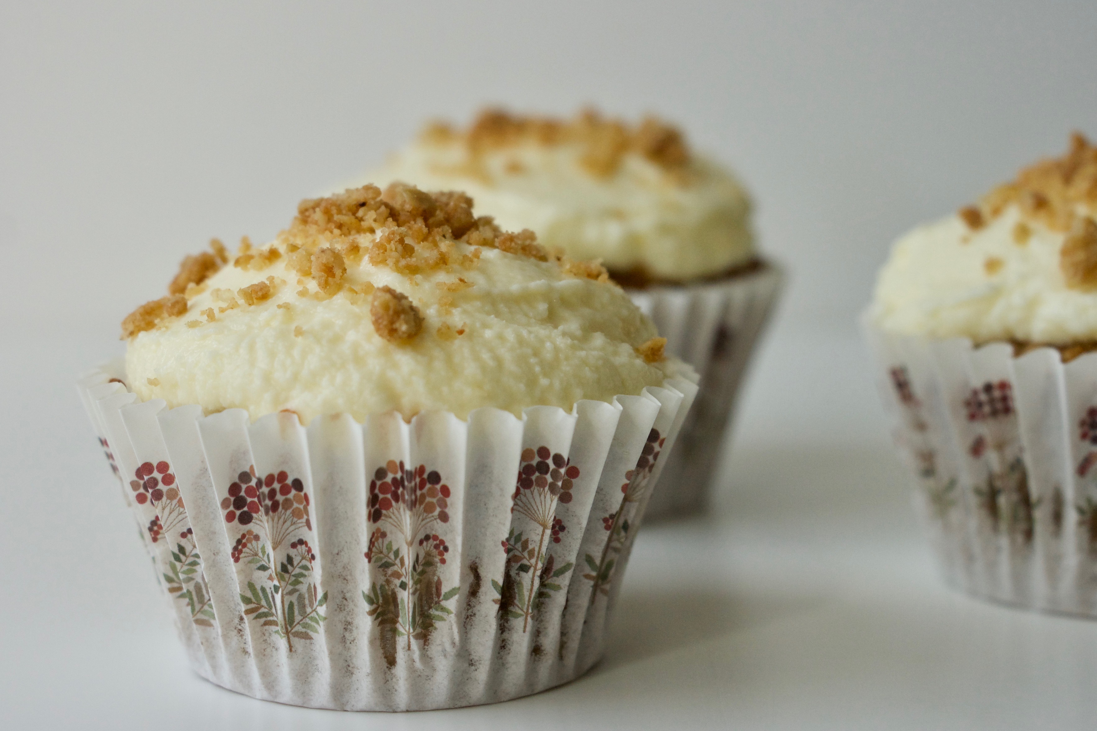 Æblecrumble cupcakes