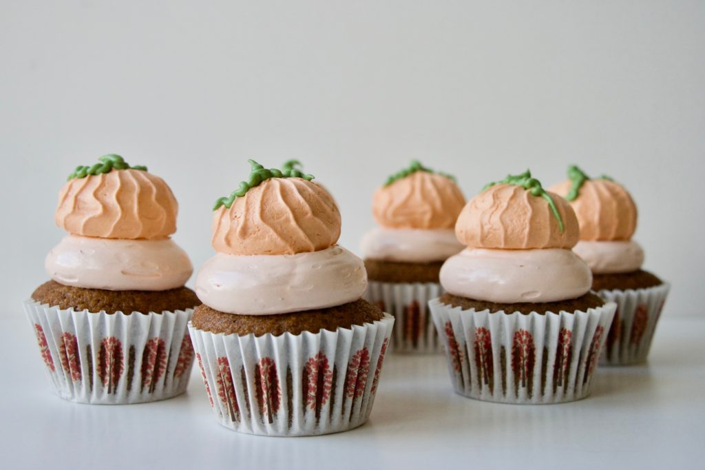 Græskarcupcakes