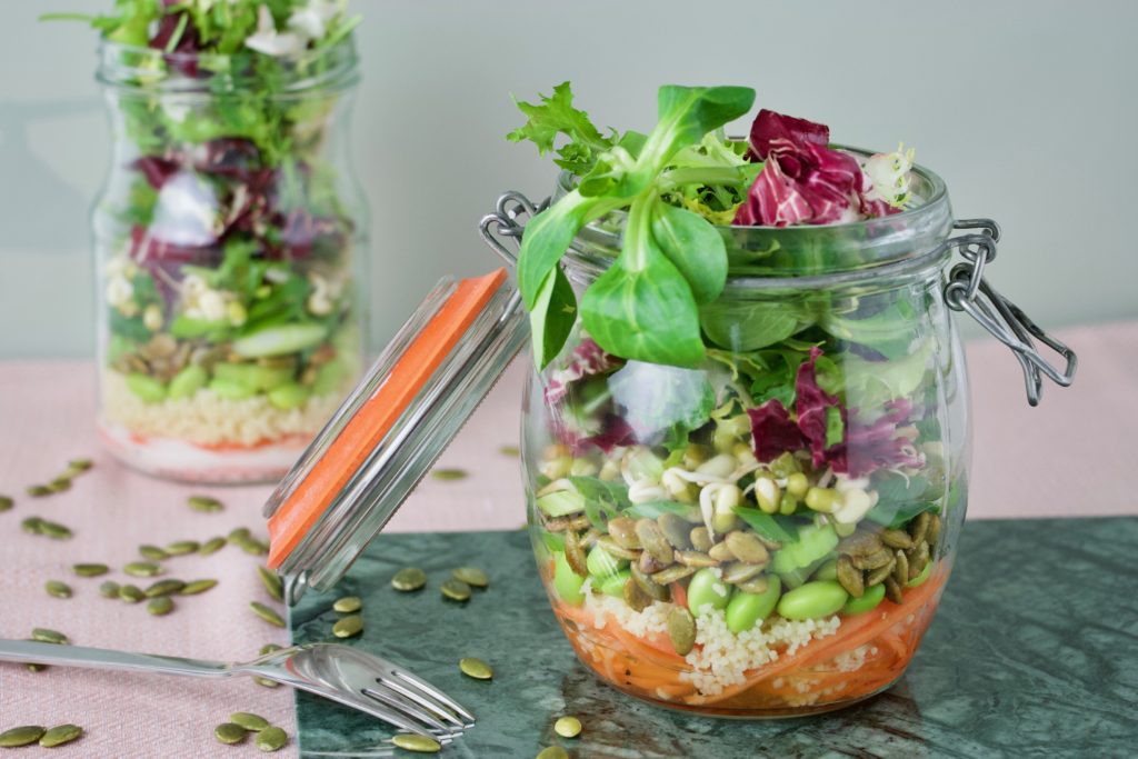 Salat i glas