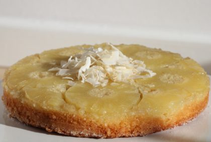 Kokos-ananas upside-down