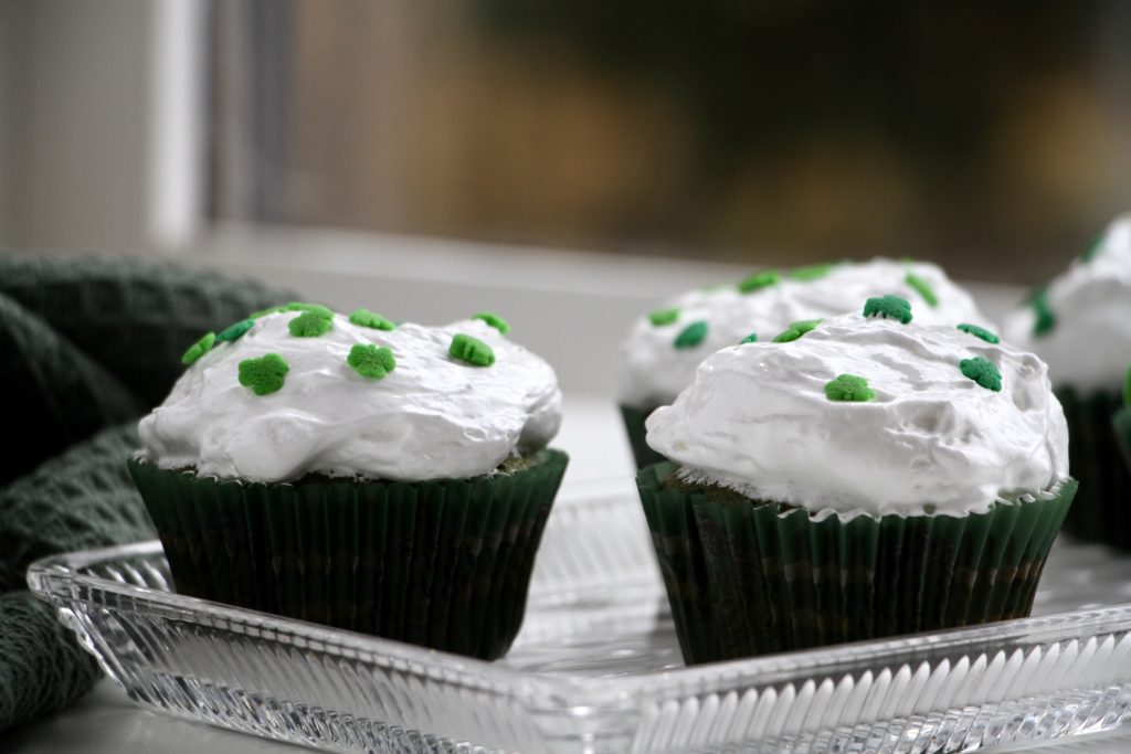 Green velvet cupcake