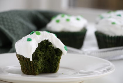 Green velvet cupcake