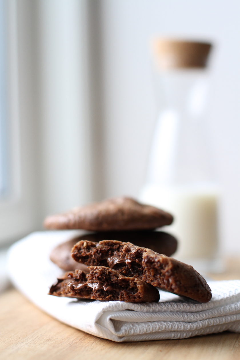 Nutellacookies - de allerbedste, du har smagt! Fra Bagvrk.dk.