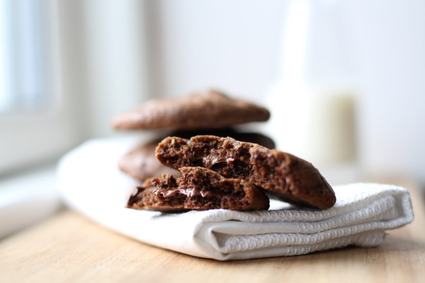 Nutellacookies - de allerbedste, du har smagt! Fra Bagvrk.dk.