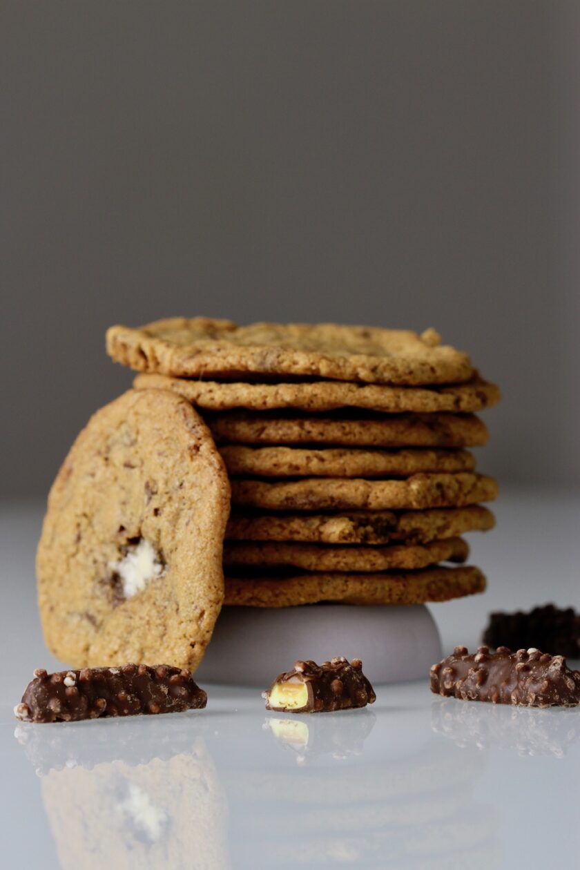 Cookies med skumbananer knas og karamel højformat Bagvrk.dk