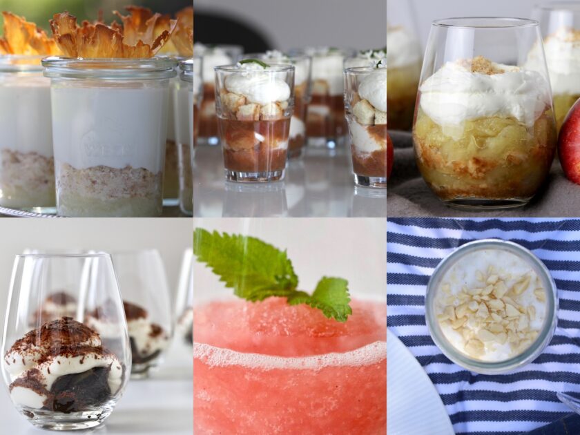 Desserter i glas til en perfekt picnic.